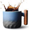 Gohytal Espressotassen 70ml, Mini Espresso Tassen mit Holzgriff Kleine Espresso Tassen aus Keramik Kaffeebecher für Espresso Tee Espresso- Mokkatassen Teetassen Kaffeetasse Geschenke für Mama und Papa