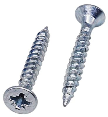 SKIR'CO (32 pz) Viti per Legno in Acciaio Zincato 4,0 x 30 mm, Testa Svasata Pozidriv, Viti Truciolari, PZ Completamente Filettate