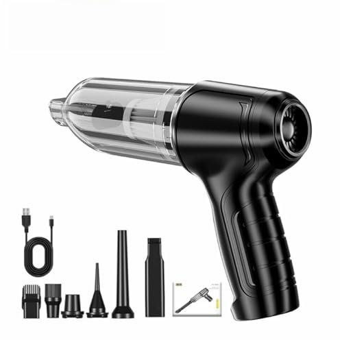 SRKATI aspirapolvere portatile Aspirapolvere per auto Potente aspirapolvere per auto senza fili Potente aspirapolvere per veicoli wireless portatile per auto Aspirapolvere auto(Black)