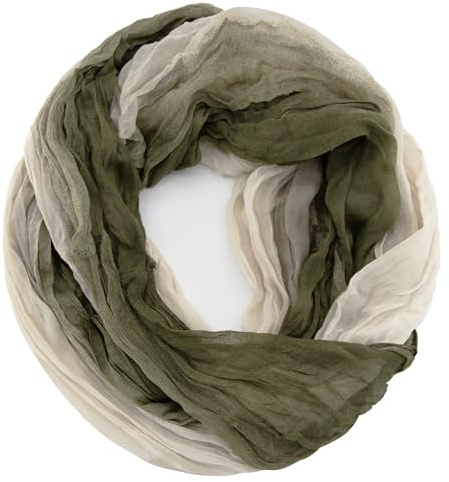 Gloop - Sciarpa da donna, leggera, a tubo, con gradiente di colore, in molti colori, Taglia unica