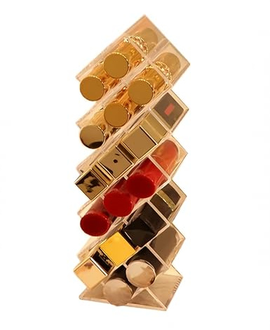 PAVNSO 1 Pack Stackable Lipstick Holder, Acrylic Lipstick Tower Gloss Storage Stand, Perfect Lipgloss Organizers for Makeup Vanity Display