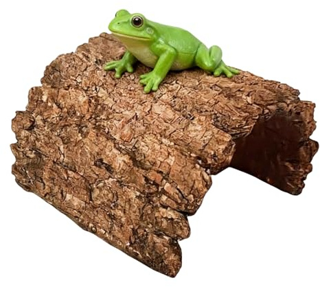 Gecko Hides - 17 x 19 x 11cm Höhle für Landschildkröten, Aus Kunstharz, Höhlenversteck Landschildkröten für Aquarien und Terrarien, Bartagamen, Leopardgeckos, Frösche, Geckos, Reptilien, Schlangen