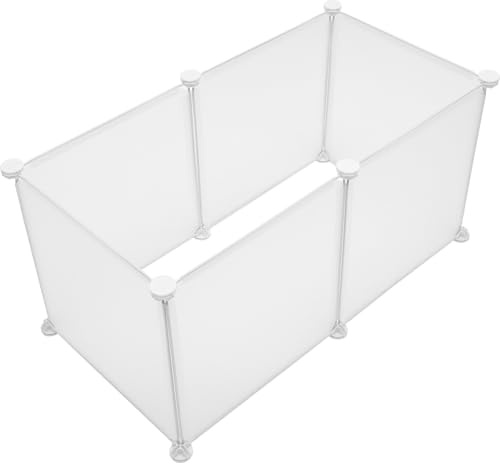 Veemoon Valla para Mascotas 6 Piezas de Resina Mate 35X35 CM Jaula Modular para Hámsteres Conejos y Erizos Adecuado como Casa y Área de Juegos para Animales Pequeños