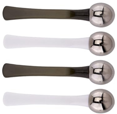 AUTSUPPL 4 Pezzi Bastoncini Massaggiatori e Alleviamento della Stanchezza Set per Crema Occhi in Lega di Zinco Cucchiaio Ergonomico per Massaggio