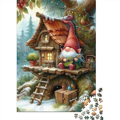 Gnome Treehouse1000 Piece Premium Cardboard Treehouse Jigsaw Puzzle Set for Adults Educational Game Stress Relief Fun Home Activity Idea 70x50cm/1000pcs