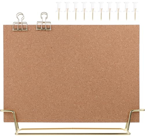Toddmomy Korktafel für Schreibtisch mit Metallrahmen Kleine Pinnwand zum Hinstellen Einfache Nutzung Kreatives Design Memoboard fürs Büro oder Zimmer