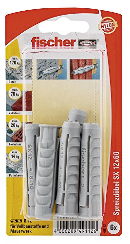 Fischer Spreizdübel SX 12 x 60 K SB-Karte, 049112