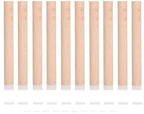 Holzdübel, 15 mm dick, 10 cm, 15 cm, 30 cm lang, 10 Stück, 10 cm
