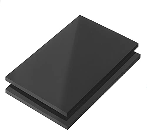 S-Polytec ABS-Platte, Kunststoff, Platte, Schwarz oder Weiß, Verschiedene Formate in Stärken 1-10mm, TOP Qualität (100 x 49cm, 10mm, Schwarz)