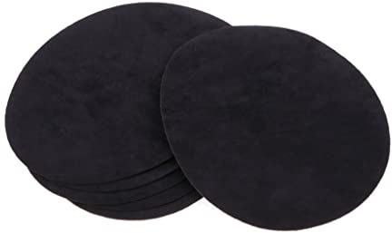 Sharplace 6pcs Weiche Samt Ellbogen - und Knieflicken zum Aufnähen oder Aufbügeln, ovale Flicken für Ellenbogen und Knie Applikation, Tiefes Blau