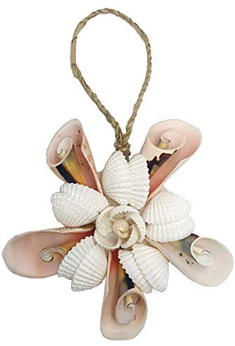 VIE Naturals Design 08 Handgemachte Muschel Hängende Verzierung, 12 cm Länge