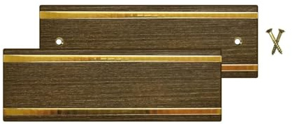 Türschild aus brüniertem Messing, ungebohrt/gebohrt mit Wunschgravur und Hammerschlag/Diamantschlag (horizontal, 150x50)