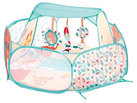 Ludi modulabile, 3 Posizioni, attività, Tappeto per Il risveglio e Parco Giochi, Sviluppo della motoria, a Partire da 0 Mesi, Multicolore, 1 unità (Confezione da 1), 20011