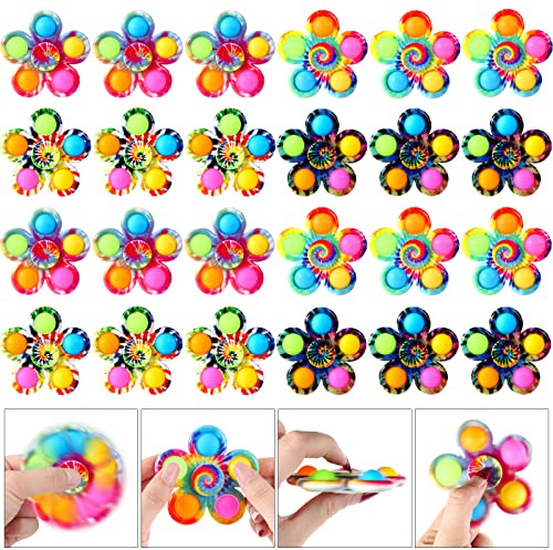 24 Pack Party Favors Fidget Spinners Bulk for Kids Adult, Sensory Fidget Toys, Treasure Box Toys for Classroom Prizes Rewards Goodie Bags Stuffers Gifts for Kids, Adult Anxiety Sensory Toys