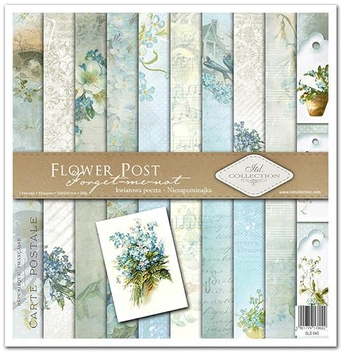 ITD Collection - Scrapbooking-paket 30 x 32 cm, scrapbooking-papper, dekorativt papper, decoupage, korttillverkning, pappersstorlek – 310 x 320 mm (SLS-045 -HS code 48025890)