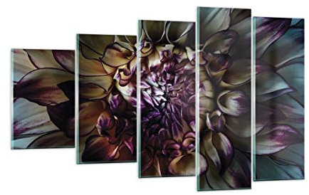 Moderno Quadro su Vetro 100x60 cm Stampe da Parete Botanica Fiori - 5122