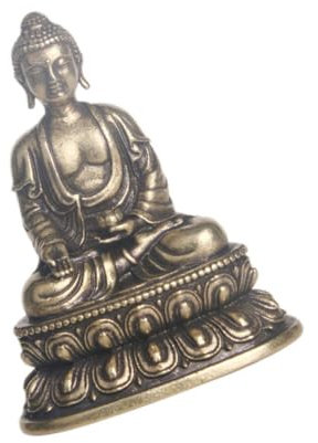 FOMIYES Retro Buddha Statue Messing Dekorative Buddhistische Figur Für Schreibtisch Stilvolle Tischdekoration Für Wohn Und Arbeitsräume Langlebiges Material Als Oder