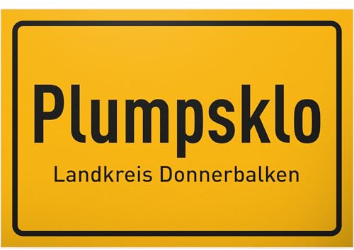 DankeDir! Plumpsklo Landkreis Donnerbalken - Schild 30 x 20 cm - Herren Wand Gäste WC witzig Gästetoilette Türschild Deko - Toilette WC Kloschild Toilettenschild Klo Schild lustig