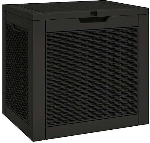 vidaXL Gartenbox Schwarz 55,5x43x53 cm Polypropylen