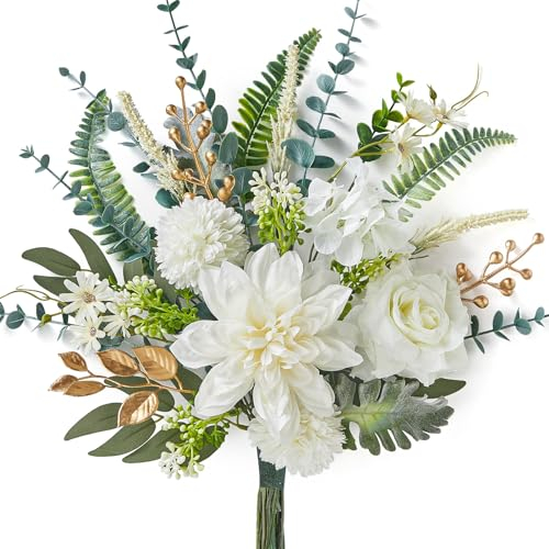 Serwalin 33 Pcs künstliche Flowers Bouquets, 19'' Silk Flowers Arrangements for DIY Table Centerpieces Home Decor and Wedding Party Decorations