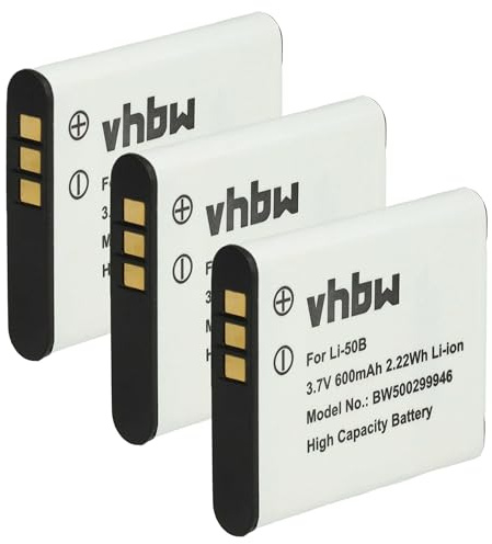 vhbw 3X Batterie Remplacement pour Panasonic VW-VBX090