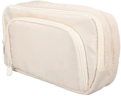 SUNGOOYUE Federmäppchen mit Großem Fassungsvermögen und Mehreren Fächern, Wasserdichtem Oxford-Gewebe, Vielseitiges Design, Ideal für Büro, Schule, Zuhause und Reisen (Beige)