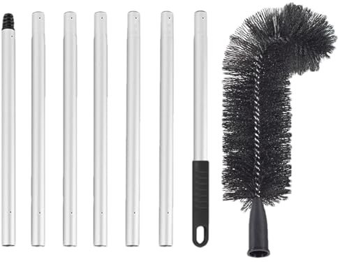 Cepillo de canalón, herramientas de limpieza de canalones, limpiador de canalones telescópico, poste de limpieza de canalones, limpiador de canalones de techo, herramienta raspadora de limpieza