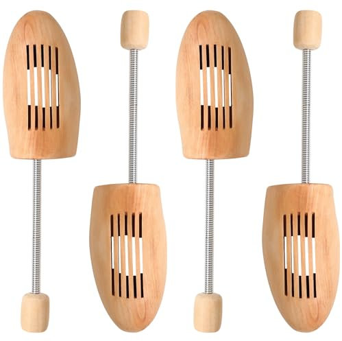 KUOGAS 2 Paires de Tendeurs de Chaussures pour Hommes et Femmes, Fabriqués en Bois de Pin Naturel, Anti-Rides, Respirants, Tailles Disponibles, Adaptés aux Chaussures en Cuir