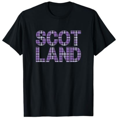 Écosse Écriture En Tartan Cornemuse Highlands Kilt T-Shirt