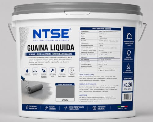 GUAINA LIQUIDA IMPERMEABILIZZANTE (GRIGIO, KG 20)