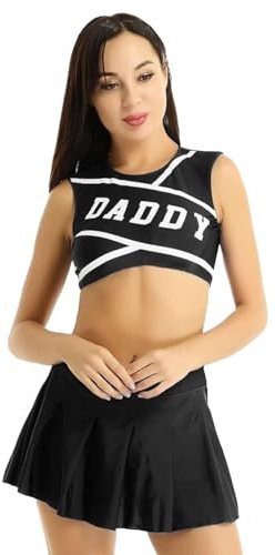 Acunny Cheerleader-Kostüm für Damen,Sexy Cheerleader-Kostüm für Damen | Sexy Cheerleader-Outfit, modisches Cheer-Outfit | Bequeme Cheer-Uniformen, Damen-Cheerleader-Outfit für Nachtclub-Bühne,
