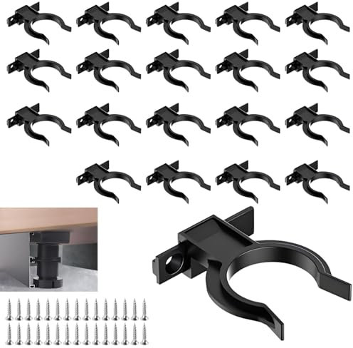 15 Stück Sockelleisten Clips Küchensockel Befestigung mit Schrauben, Robuste ABS Halterungen für Küchenfüße 32-46mm, Sockelblendenhalter für Küche & Bad