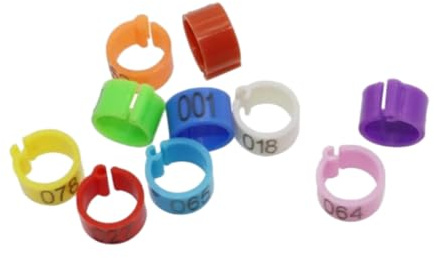 100Pcs 2.7mm/3mm/4mm/4.5mm/5mm Plastic Clip Bird Foot Ring for Small Dove Pigeon Parrot Leg Band