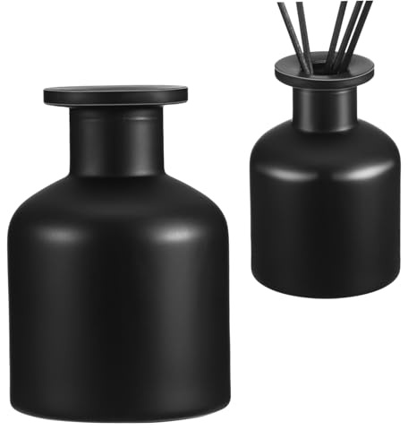 UPKOCH 2piezas Botellas Difusoras Rellenables de Vidrio Vacías para Aromatizar Tu Propia Fragancia para Aromaterapia Casa o SPA Jarrón Decorativo