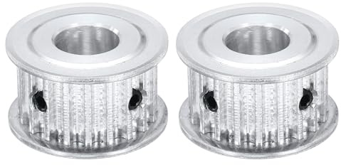 QUARKZMAN 2 Stk Zahnriemenscheibe Aluminium Riemenscheibe 20 Zähne | 14mm Bohrung Pulley Synchronrad 5mm Teilung 16mm Nutbreite, für Zahnriemen CNC Maschine 3D Drucker, 14mm Bohrung, 5mm Teilung