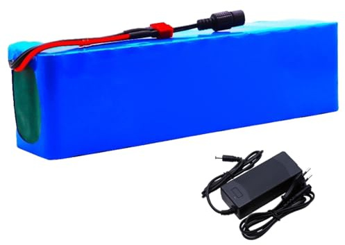 Batterie Lithium 48 V 30 Ah pour Draisiennes, Vélos Électriques Et Scooters, avec Chargeur, Batterie Lithium-ION Étanche 13S3P pour Vélos Électriques. T+DC