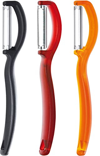 triangle SA 0350 Schäler-Set Germany 2 Universalschäler 1 Tomatenschäler Made in Solingen/Germany Sparschäler Pendelschäler mit gezahnter Klinge