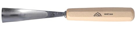 Stubai gebogenes Hohleisen 30 mm – Profi‑Schnitzeisen für großflächige Holzarbeiten, Reliefs und Vertiefungen aus massivem Holz