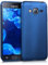 kwmobile Case kompatibel mit Samsung Galaxy J3 (2016) DUOS Hülle - Schutzhülle aus Silikon metallisch schimmernd - Handyhülle Metallic Blau