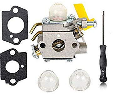 OxoxO Carburateur avec tournevis Pac Man pour 25 cc 26 cc 30 cc Ryobi Homelite Cordelette Cutter Remplace 308054013 308054012