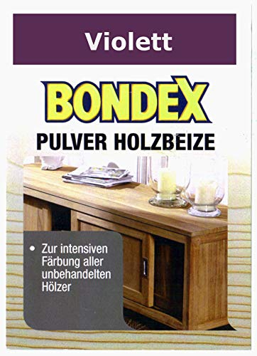 Bondex Holzbeize Pulverbeize Beutelbeize Beize auf Wasserbasis für Möbel 5er Pack (violett)