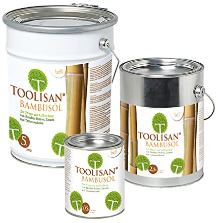 Bambus Pflegeöl Toolisan - hochwertiges Ölharz für Zäune, Rohre & Terrassendielen (2.5 Liter)