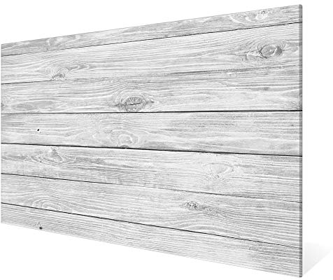 banjado Glas Magnettafel 100x100cm / Magnetwand Glas/Magnetpinnwand als Memoboard Glas/Pinnwand Magnettafel Küche, Büro, Kinderzimmer inkl. 4 Magnete & Montageset - Weiß Gebeizt