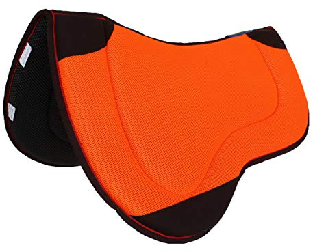 Challenger Sattelpolster Western Endurance Neopren konturiert, Orange, 39196