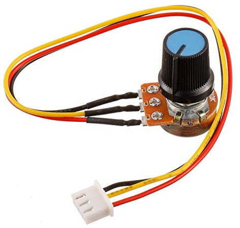 BOJACK B10K Knurled Shaft 3 Terminals Linear Taper Rotary Potentiometer WH148 10 K Ohm Single Turn Carbon Film Variable Resistor with XH2.54-3 Pin Connector Wire Cable（Pack of 2）