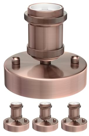 ledscom.de 4x Deckenleuchte/Lampenfassung RETRA, bronze matt, 1x E27 max. 60W