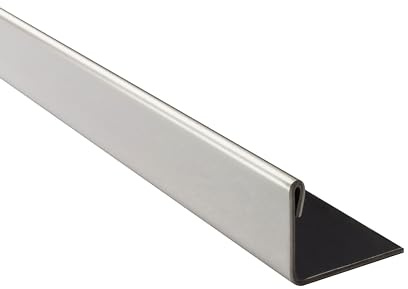 L-Edelstahlschiene Fliesenschiene Edelstahl V2A 2,5m 15mm glänzend L | Als Kantenschutz für sichtbare Außenecken und saubere Fliesenabschlüsse, 15mm Profilmaß, 2,5m, für 15mm Fliesenhöhe