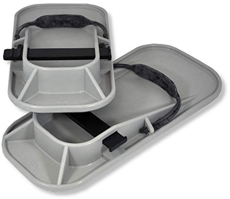 DEWEPRO® Fliesenschuhe grau in verstärkter Ausführung mit glatter Bodensohle - 1 Paar - Estrichschuhe, Fliesenlegerschuhe, Glättschuhe