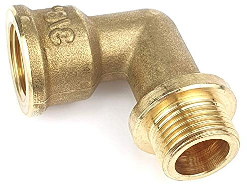 90° - Einschraubwinkel G 1/2 Innengewinde - G 1/2 Außengewinde 16 bar Gewindefitting Messing Verbindungsstück Fitting