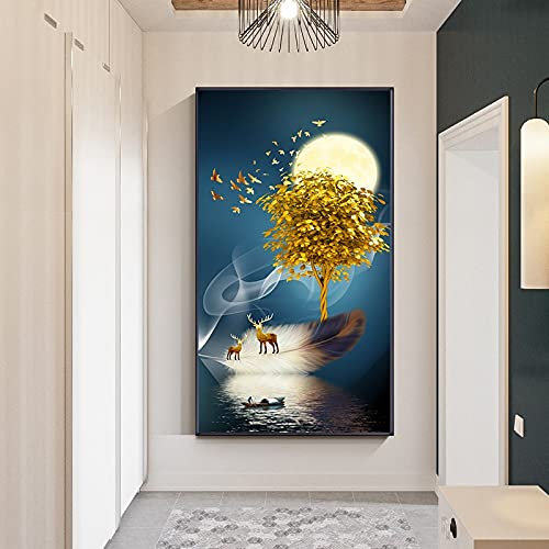 DIY 5d Diamant malerei Kits,Geldbaum große Größe Diamond Painting Familie Bohren voll kristall Strass Stickerei kreuzstich Kunst Handwerk Hause wanddekoration Mosaik Bilder 80x180cm